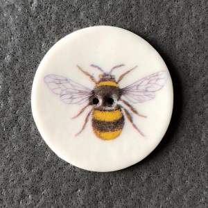 Bee Large Circular Button