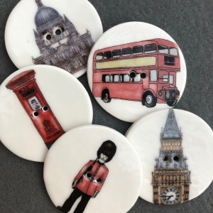 Assorted Large London Landmark Buttons