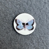 Blue Butterfly Smaller Medium Circular Button