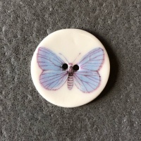 Soft Blue Butterfly Medium Circular