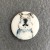 Medium Dog Button - please select design: Grey Schnauzer