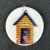 Assorted Beach Hut Pendants: Large Blue Beach Hut