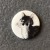 Medium Cat Button - please select design: Black and White