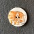 Medium Cat Button - please select design: Ginger Cat Sleeping