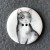 Large Cat Button - please select design: Grey Cat