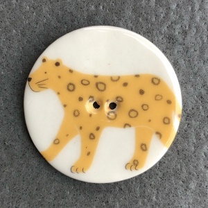 Leopard Large Circular Button