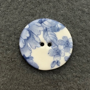 Chinese Blue Medium Circular Button