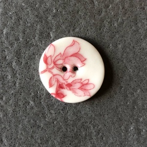 Chinese Pink Smaller Medium Circular Button