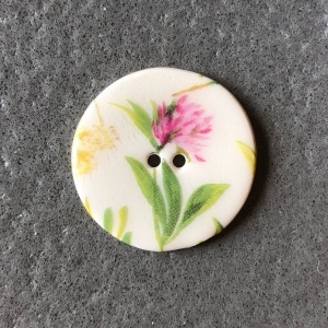 Summer Meadow Clover Medium Circular Button