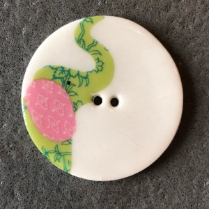 Elephant Green Large Circular Button