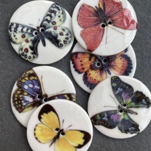 Kate Holliday Buttons - Assorted Butterflies Large