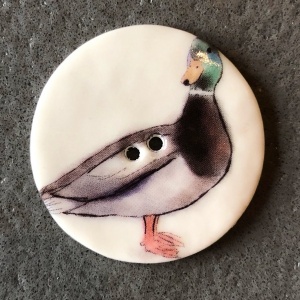 Duck Male Large Circular Button