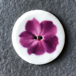 Purple Flower Large Circular Button