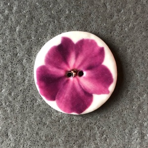 Purple Flower Medium Circular Button