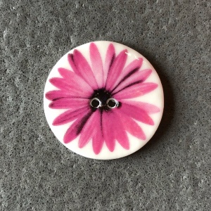 Purple Gerbera Medium Circular Button