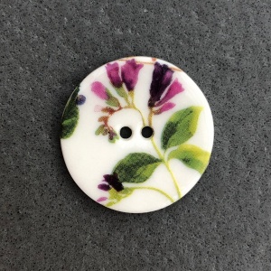 Summer Meadow Purple Flower Medium Circular Button