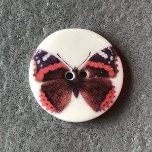 Red Admiral Medium Circular Button