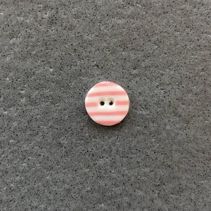 Red Stripe Tiny Circular Button