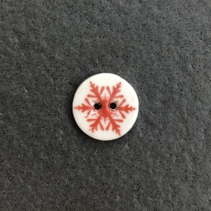 Small Red Snowflake Buttons