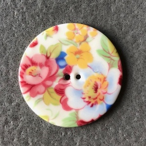 Summer Posy Large Circular Button