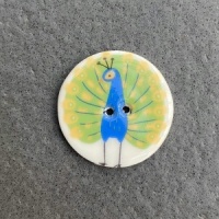 Peacock Medium Circular Button