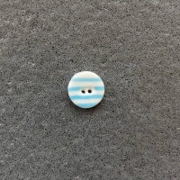 Turquoise Stripe Tiny Circular Button