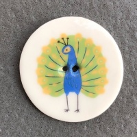 Peacock Large Circular Button