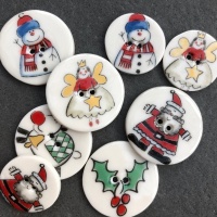 Assorted Christmas Buttons