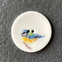 Bluetit Large Circular Button