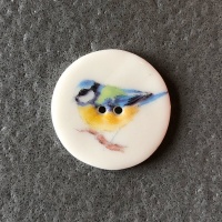 Bluetit Medium Circular Button