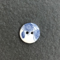 Chinese Blue Small Circular Button