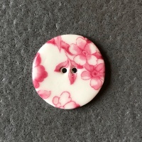 Chinese Pink Medium Circular Button