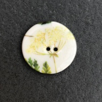 Summer Meadow Cow Parsley Medium Circular Button