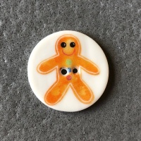 Gingerbread Man Medium Circle Button
