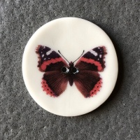 Red Admiral Large Circular Button