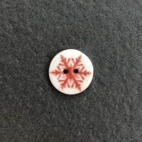Small Red Snowflake Buttons