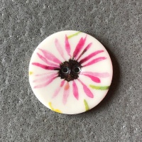 Summer Meadow Daisy Medium Circular Button