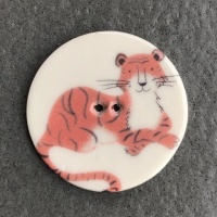 Tiger Large Circular Button