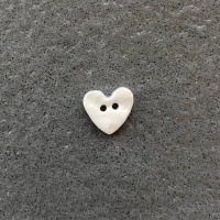 White Crochet Tiny Heart Button
